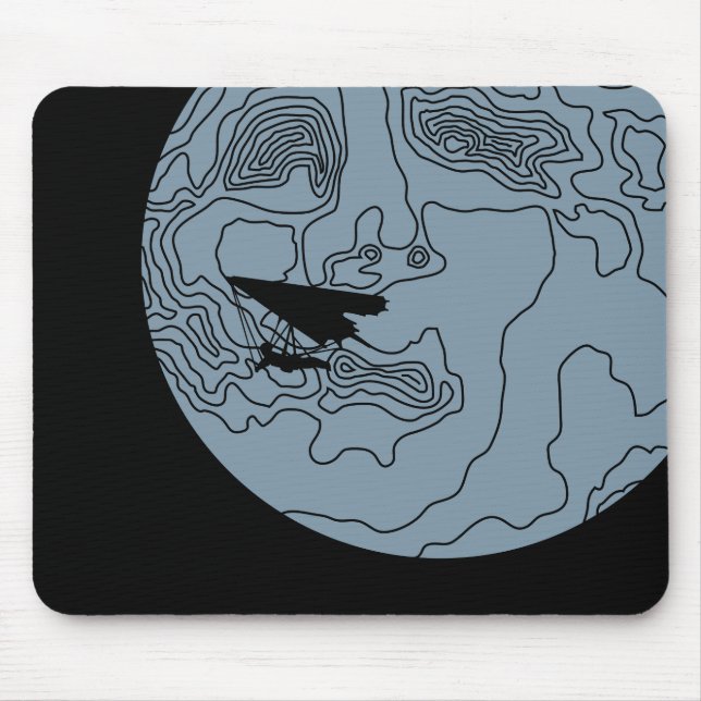 hang gliding by moonlight mouse pad (Front)