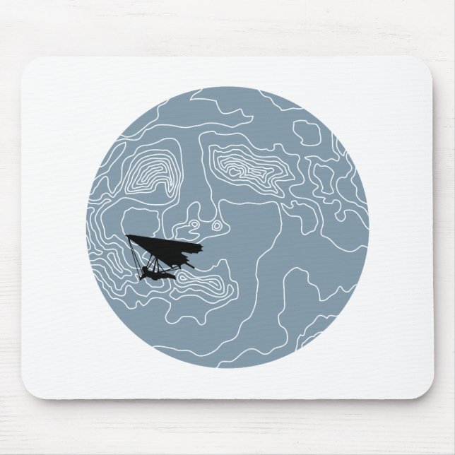 hang gliding by moonlight mouse pad (Front)