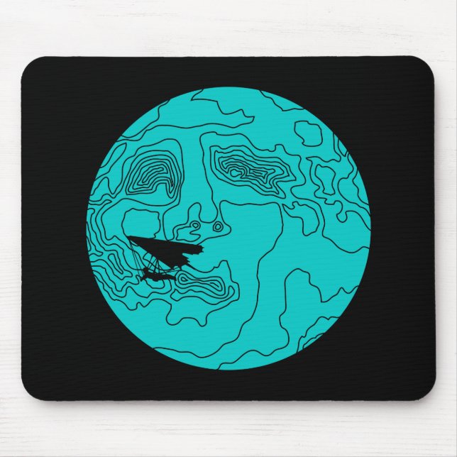 hang gliding by moonlight mouse pad (Front)
