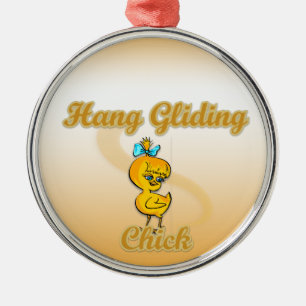 Hang Gliding Chick Metal Tree Decoration