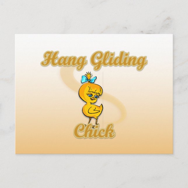 Hang Gliding Chick Postcard (Front)