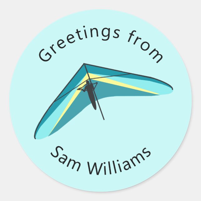 Hang Gliding Classic Round Sticker (Front)