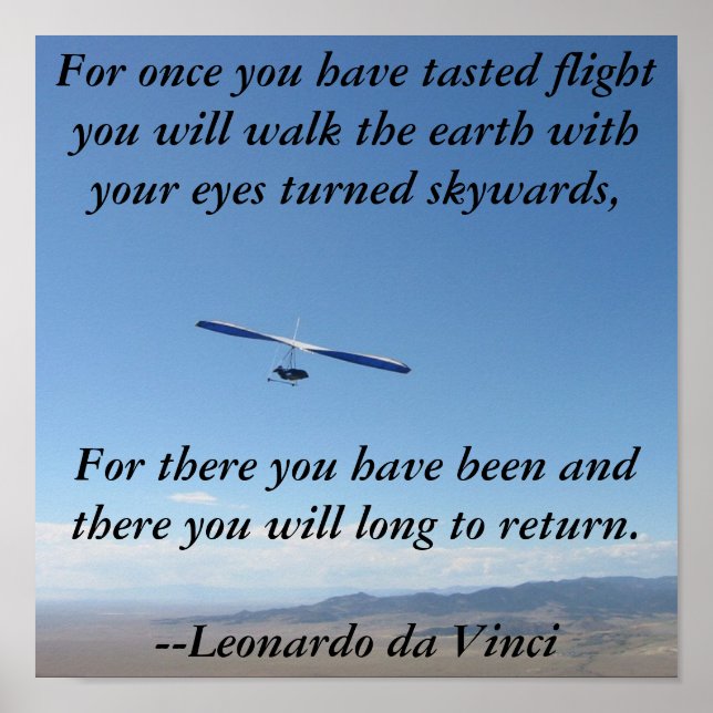 Hang Gliding Flight Poster (Front)