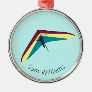 Hang Gliding Metal Ornament