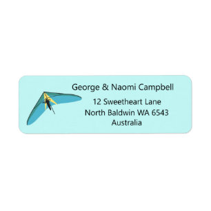 Hang Gliding Return Address Label
