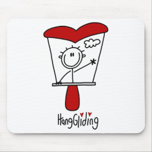 Hang Gliding Stick Figure Mouse Pad