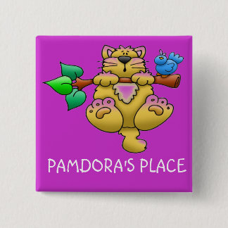 HANG IN THERE 15 CM SQUARE BADGE