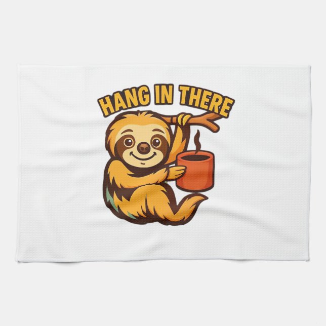 Hang in there baby sloth Classic T-Shirt Tea Towel (Horizontal)