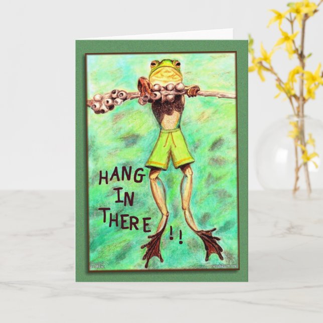 Hang in There!! Card (Yellow Flower)