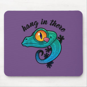 Hang In There Colourful Gecko Mouse Pad