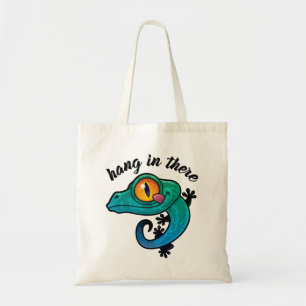 Hang In There Colourful Gecko Tote Bag