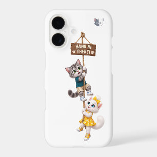 Hang In There Funny Tom & Luna Cat Phone Case