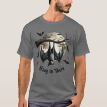 Hang in There Funny Vintage Bat Halloween