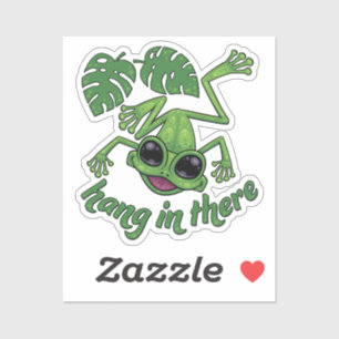 Hang In There Happy Green Tree Frog