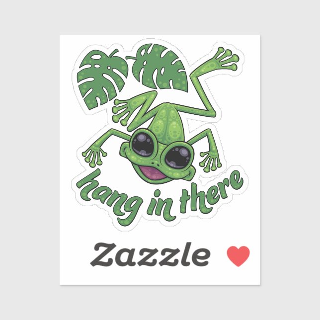 Hang In There Happy Green Tree Frog (Sheet)