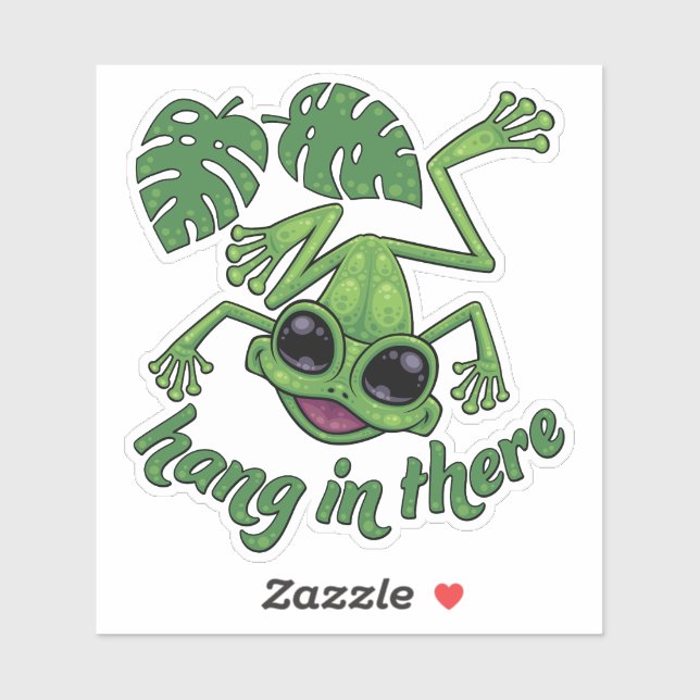 Hang In There Happy Green Tree Frog (Sheet)