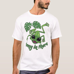 Hang In There Happy Green Tree Frog T-Shirt