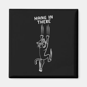 Hang In There I Mountain Climbing Cat Lover Rock C Magnet