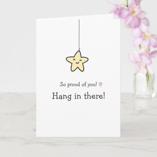 Hang In There! Keep Fighting! Cancer Encouragement Card (Orchid)