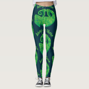 Hang In There Magical Chameleon Leggings