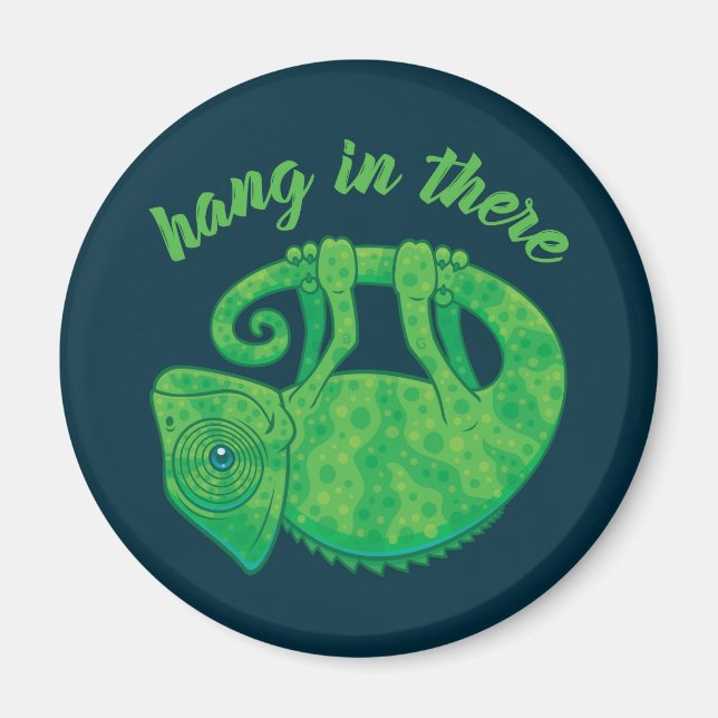 Hang In There Magical Chameleon Magnet (Front)
