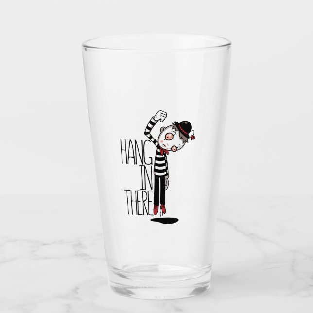 Hang In There Mime Glass (Front)
