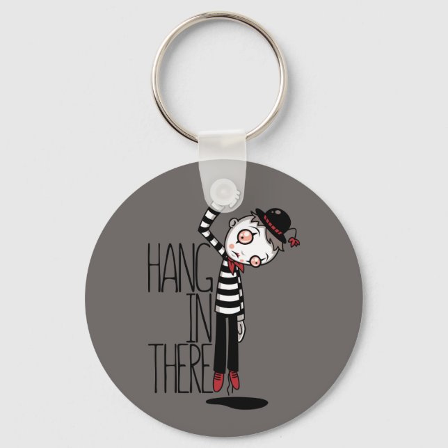 Hang In There Mime Key Ring (Front)