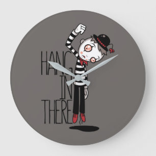 Hang In There Mime Large Clock