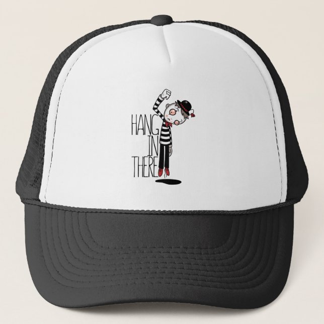 Hang In There Mime Trucker Hat (Front)