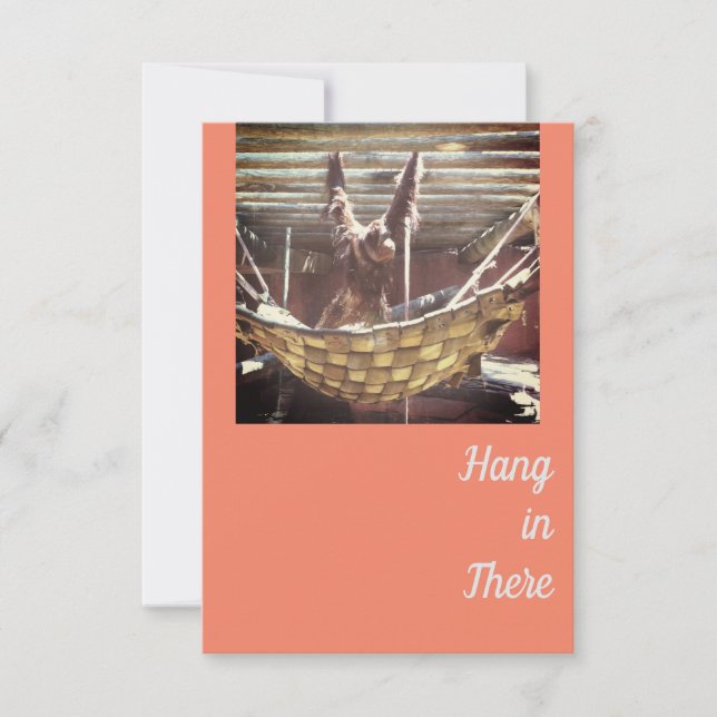 Hang In There Orangutan Greeting Card (Front)
