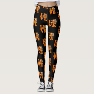 Hang in There Punch Monkey Cute Baby Macaque Leggings