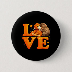 Hang in There Punch Monkey Cute Baby Macaque Plush 6 Cm Round Badge