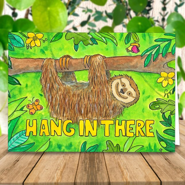 Hang in there - Sloth greeting card by N. Janes (Creator Uploaded)