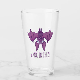 Hang In There Wacky Vampire Bat Glass