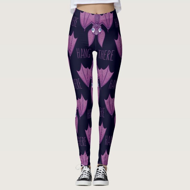Hang In There Wacky Vampire Bat Leggings (Front)