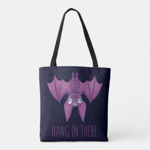 Hang In There Wacky Vampire Bat Tote Bag