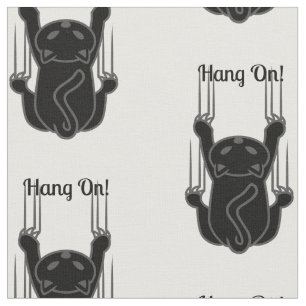 Hang On Black Cat Thunder_Cove  Fabric
