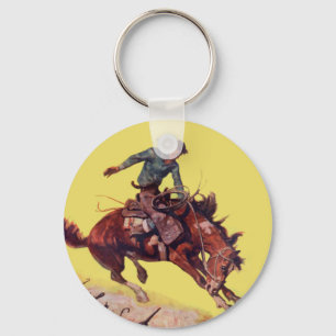 Hang On Cowboy Key Ring