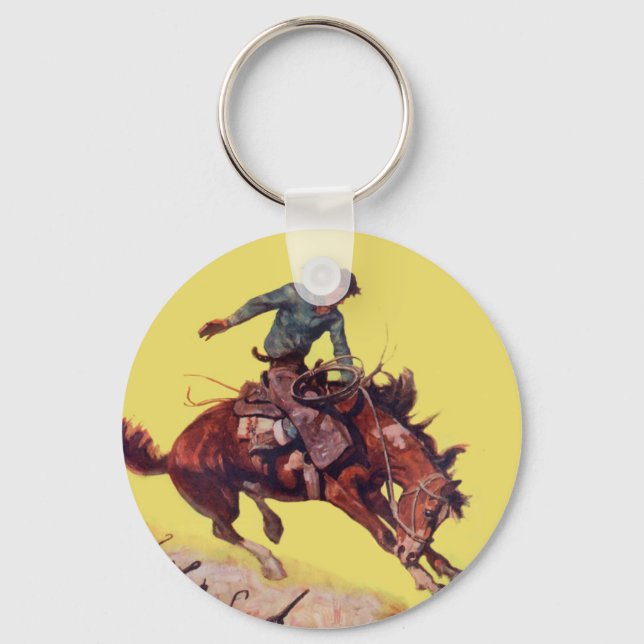 Hang On Cowboy Key Ring (Front)