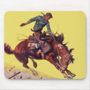 Hang On Cowboy Mouse Pad