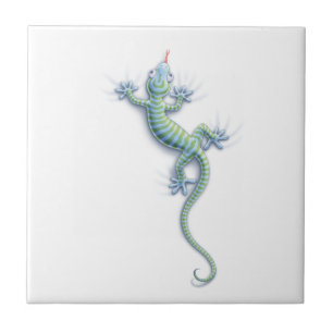 Hang On Gecko Ceramic Tile