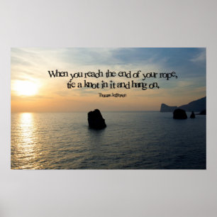 Hang On Inspirational Poster Print