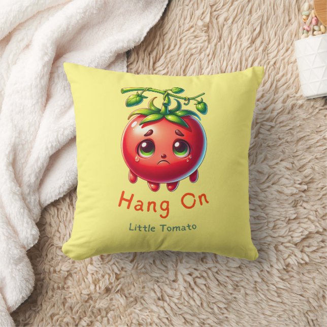 Hang on Little Tomato T-Shirt, Tomato Lover Gift,  Cushion (Blanket)