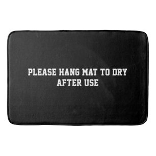 Hang to dry - Shared Bathroom custom Bath Mat