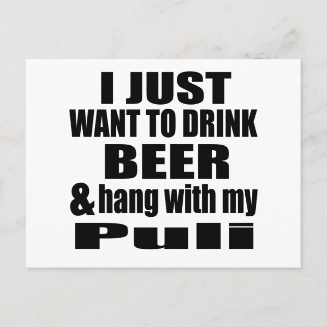 Hang With My Puli Postcard (Front)