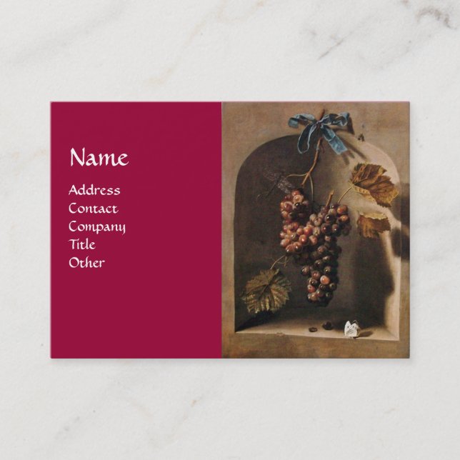 HANGED GRAPES RUSTIC VINEYARD,WINERY,VITICULTURE BUSINESS CARD (Front)