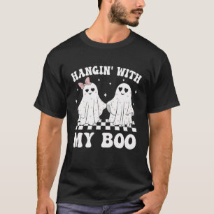 Hangin' With My Boo Couples Halloween Adult Costum T-Shirt