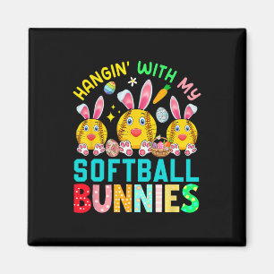 Hangin' With My Bunnies Easter Day Costume Softll  Magnet