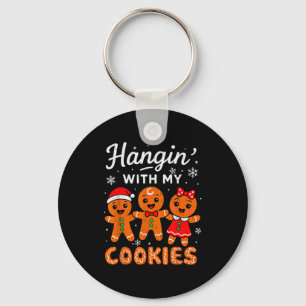 Hangin With My Cookies Gingerbread Christmas Teach Key Ring