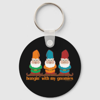 Hangin' With My Gnomies Blue Key Ring